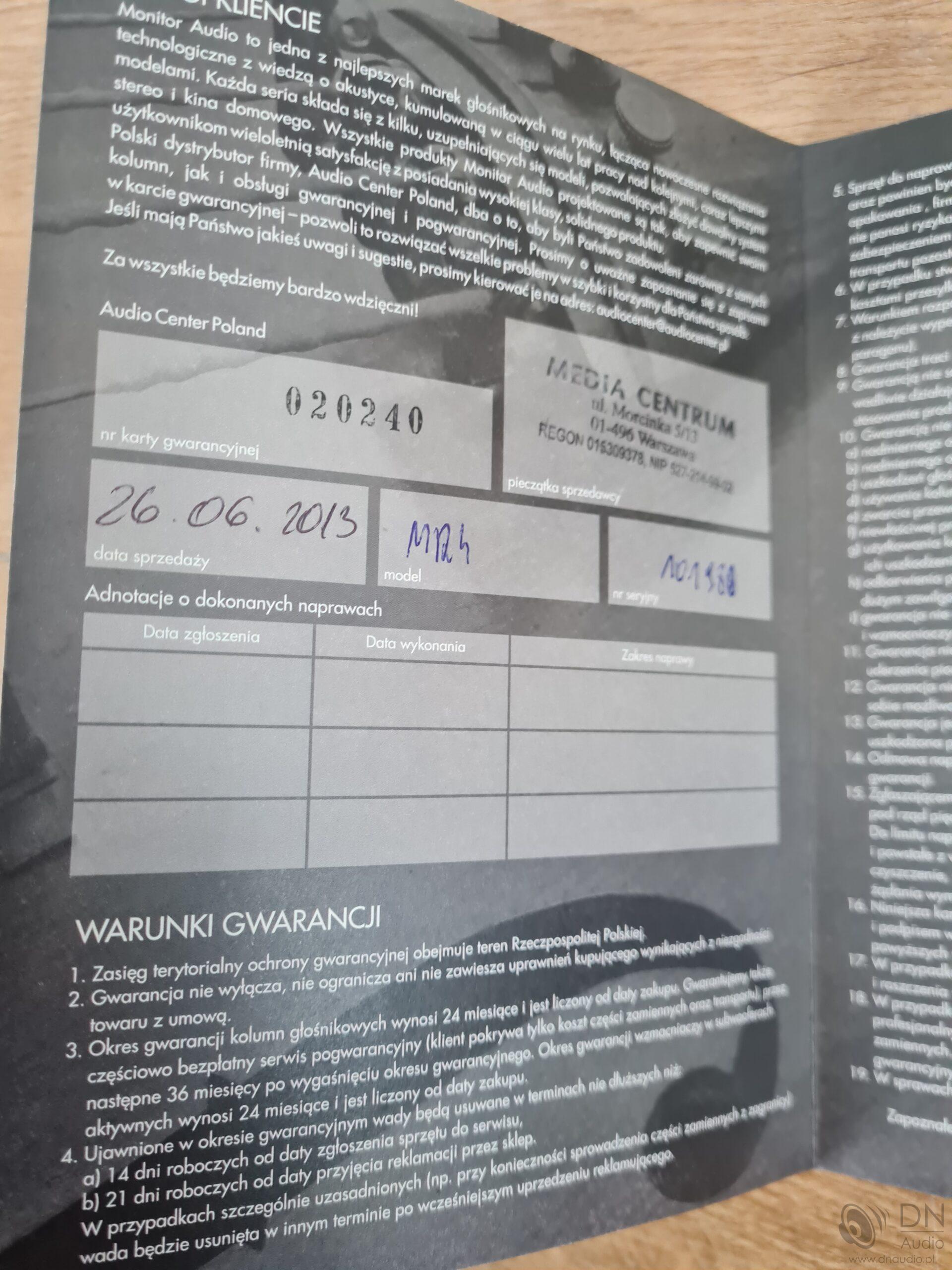 Monitor Audio Reference MR4 - obrazek 14